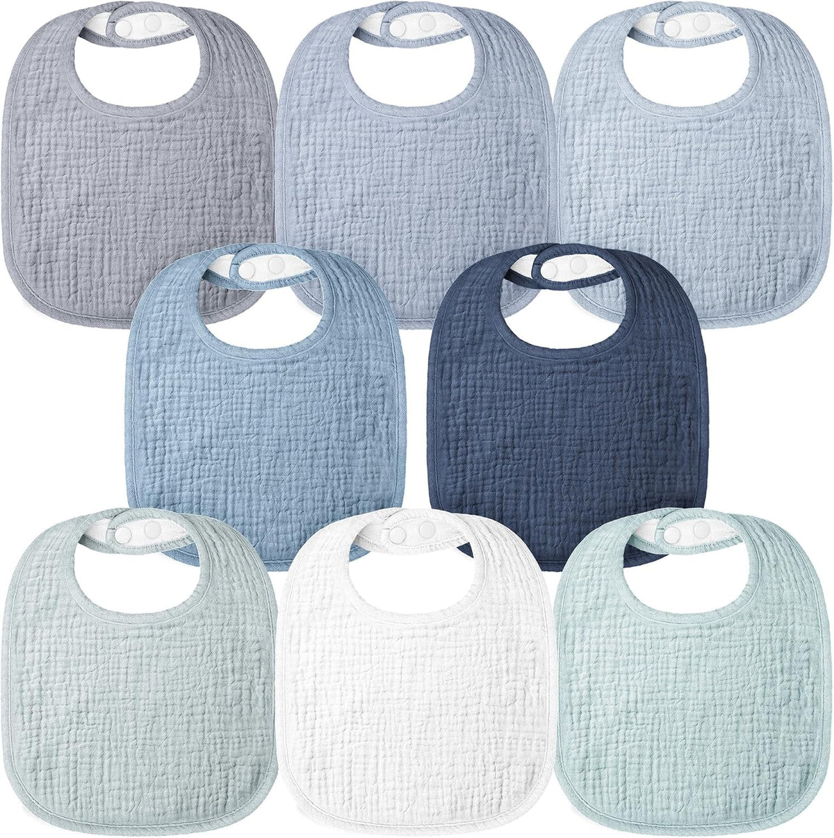 Bearmoss Baby Bibs for Drooling and Teething 100% Cotton Muslin Bibs