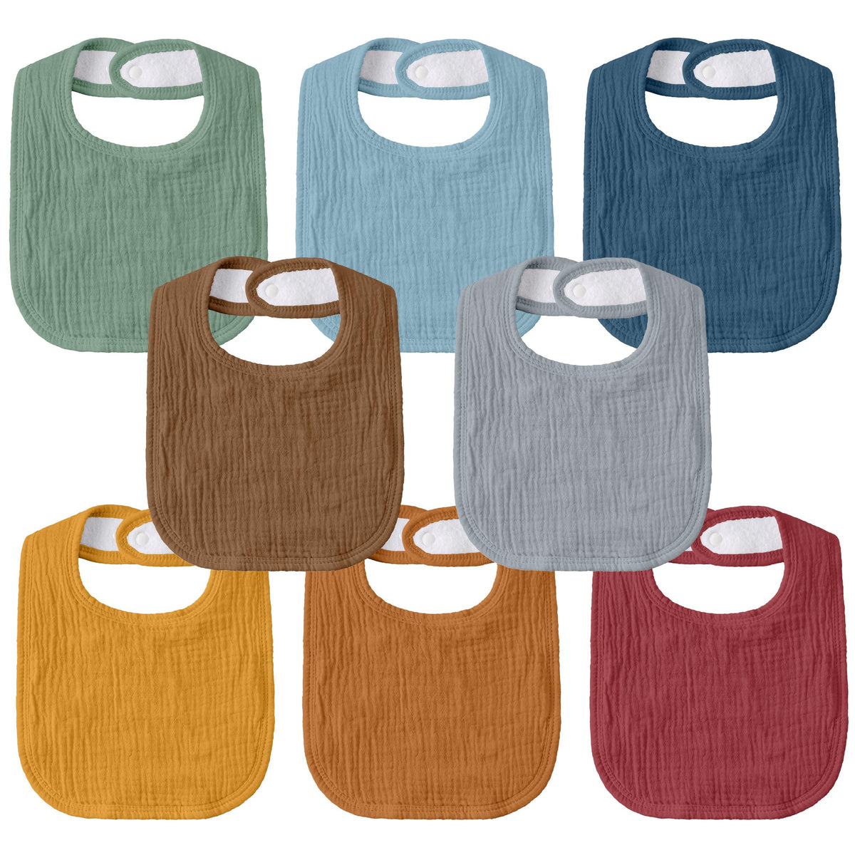 Muslin Bibs for Baby Boy, Adjustable Fit for Drooling and Teething Toddler