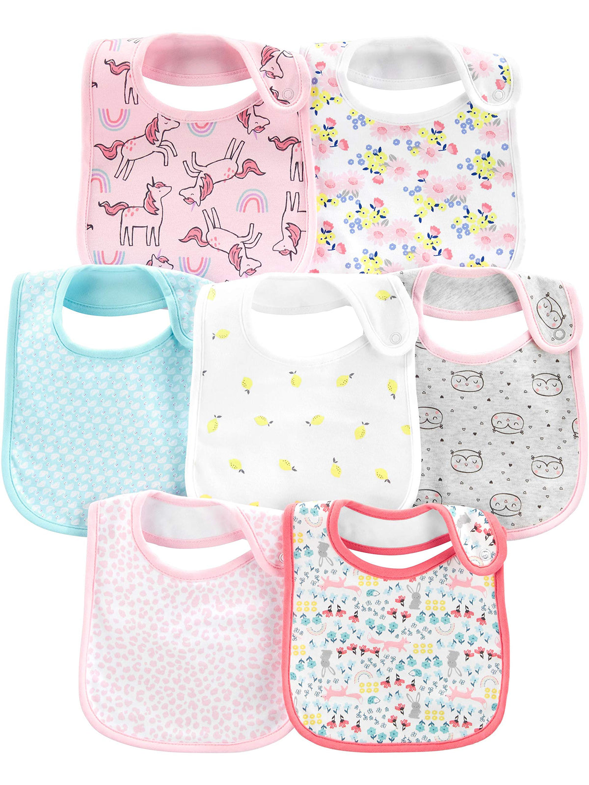 Simple Joys Baby Boy's 7 pack teething bib Accessory, Blue, One Size