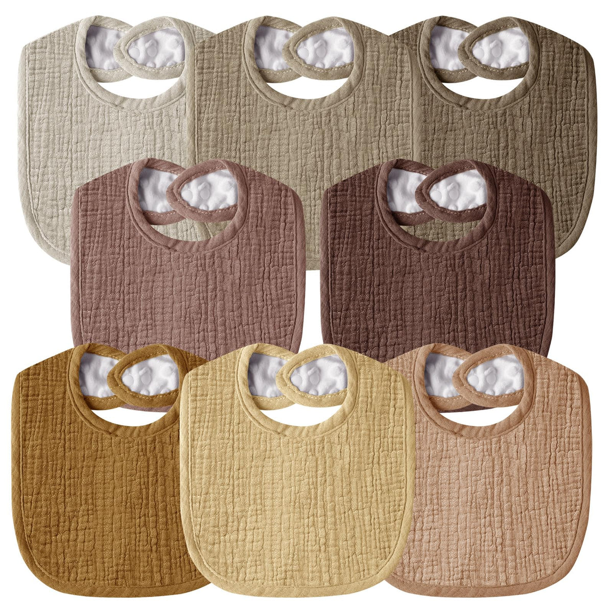 Muslin Baby Bibs for Unisex Boys Girls, Cotton Drool Bibs, Adjustable Newborn Bibs for Drooling and Teething