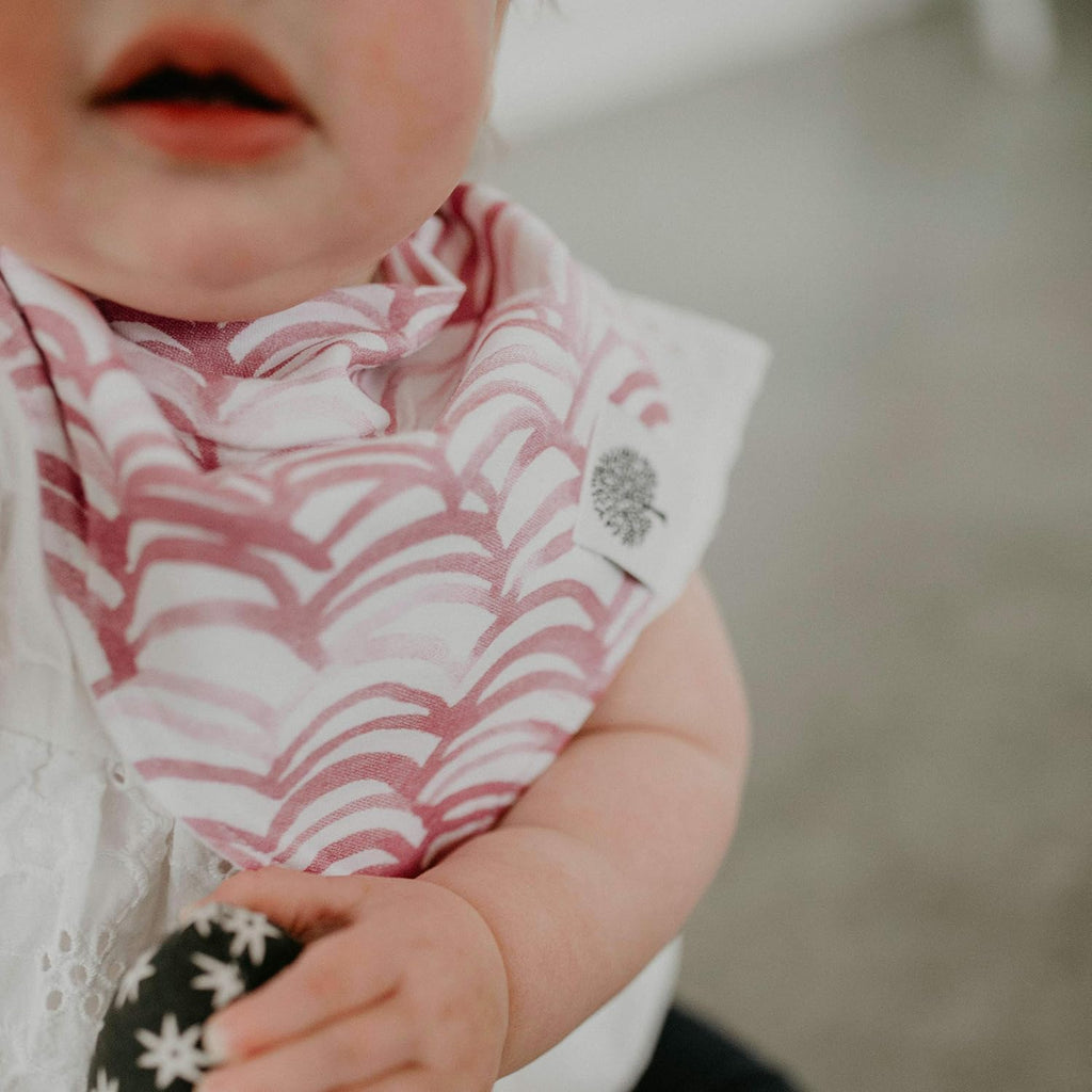Parker Baby Co. Bandana Drool Bibs for Baby Boys & Girls, 8-pack - Rose