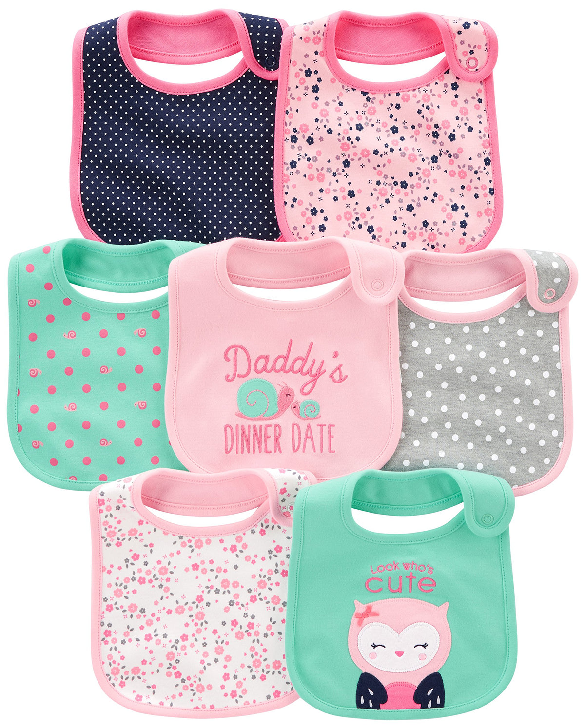 Simple Joys Baby Boy's 7 pack teething bib Accessory, Blue, One Size
