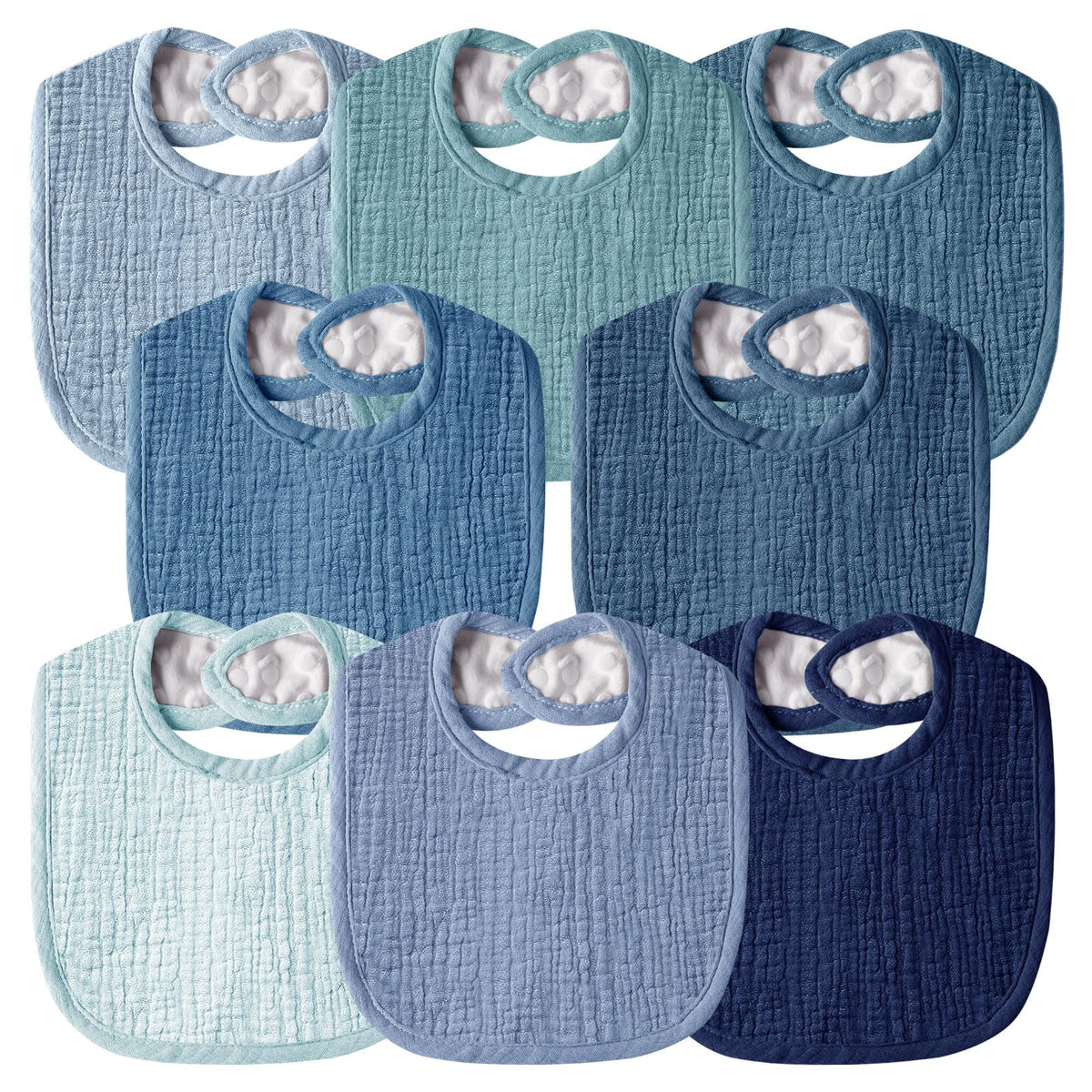 Muslin Baby Bibs for Unisex Boys Girls, Cotton Drool Bibs, Adjustable Newborn Bibs for Drooling and Teething